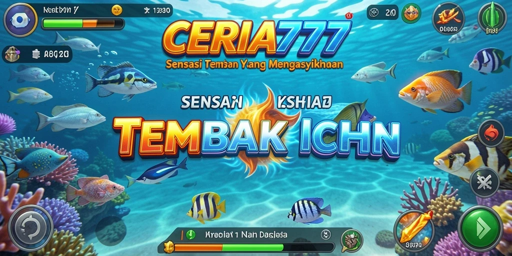 Tampilan gameplay Tembak Ikan yang seru dan penuh warna.