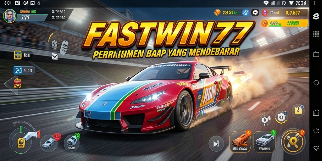 Tampilan mendebarkan dari balapan cepat di FASTWIN77.