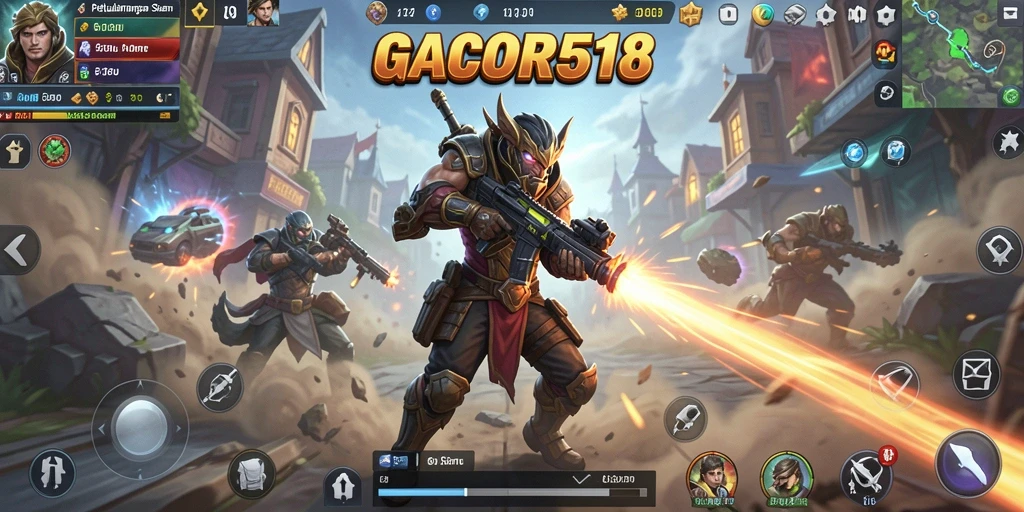 Tampilan gameplay mendebarkan di GACOR518 saat karakter beraksi.