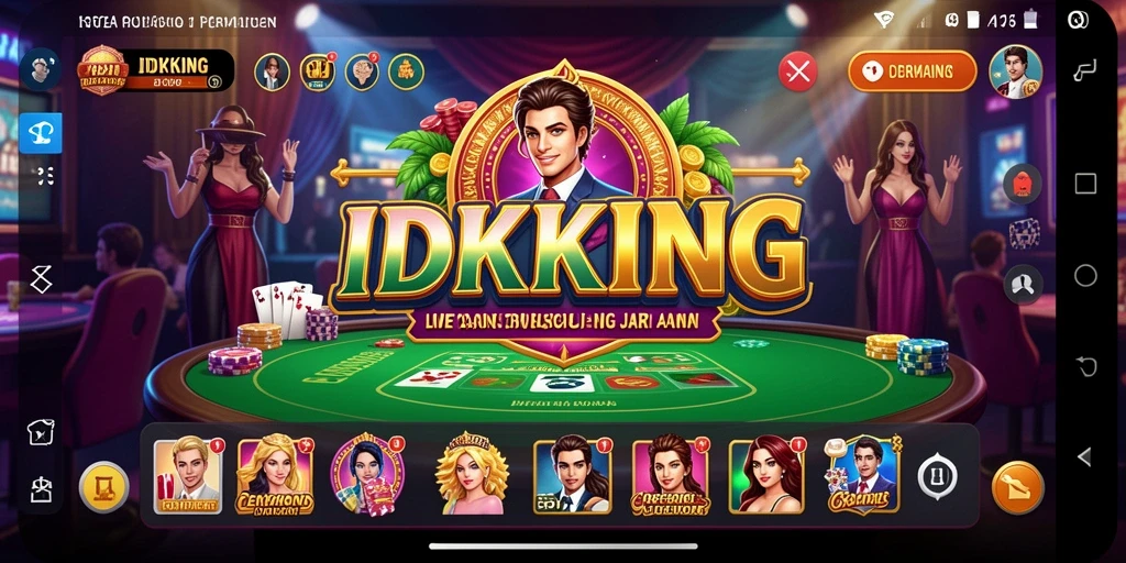 Screenshot gameplay IDRKING yang menarik perhatian dan menggugah selera.