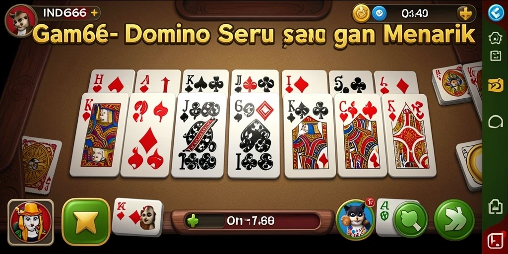 Screenshot gameplay IND666 menunjukkan keseruan bermain Domino.
