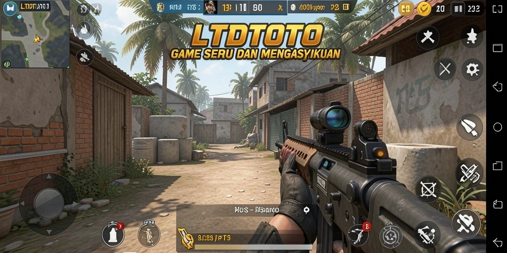 Tampilan aksi intens dalam game FPS LTDTOTO.