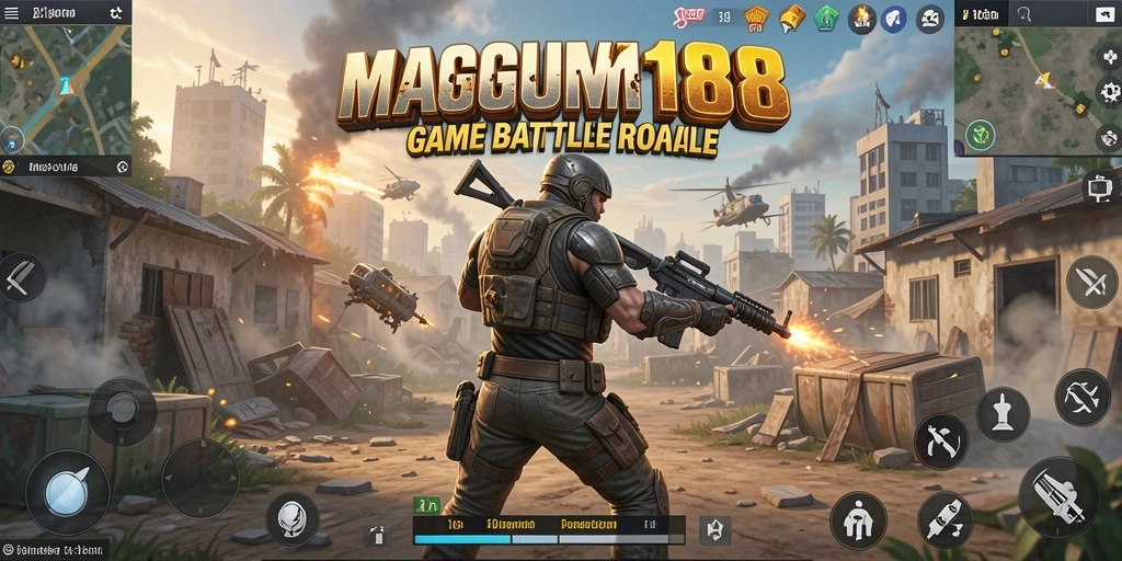 Tampilan gameplay MAGNUM188 yang intens dan mendebarkan di medan pertempuran.