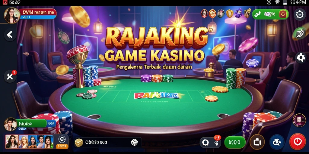 Screenshot gameplay RAJAKING menampilkan momen mendebarkan dari permainan Kasino.