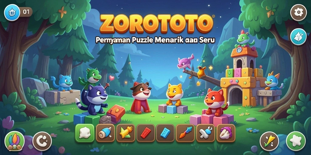 Tampilan gameplay ZOROTOTO yang menantang dengan puzzle menarik.
